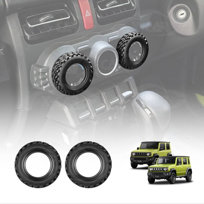 AC Climate Control Knob Cover for Suzuki Jimny 2018-Onwards Heater Dial Ring Trim Decoration