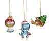 Christabelle 3 Sea Animal Christmas Ornaments Assorted Novelty Figures 7.5cm Xmas Tree Decorations Hanging Baubles
