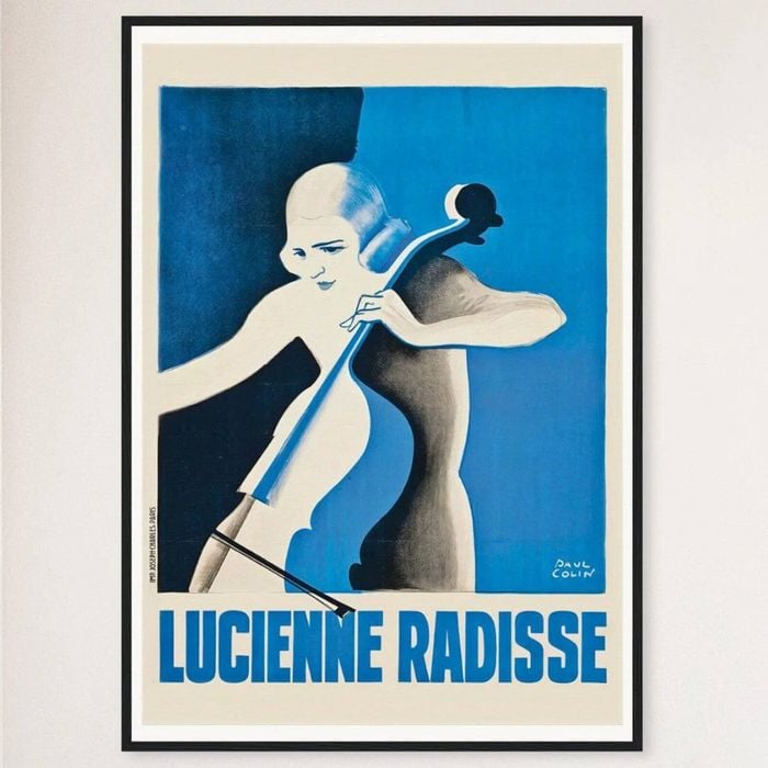 Galrie Lucienne Radisse Vintage Art Deco Poster by Paul Colin Timeless Elegance, Black Frame, 50 x 70cm (20 x 28inch)