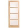 Corinthian 2040 x 820 x 35mm Internal Door White Oak Moda Translucent Glass AMODG4