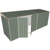 Build-a-Shed 1.5 x 5.2 x 2m Double Hinged Side Door Skillion Shed - Green
