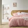 Peach French Linen Quilt Cover Set