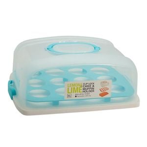 Lemon & Lime 37.5cm Rectangle Cake Tray/ Food Container w/ Lid Asst