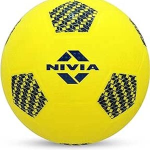 Nivia Home Play Football (Yellow, Size 1) | Machine Stitched | 32 Panel | Hobby Playing Ball | Soccer Ball