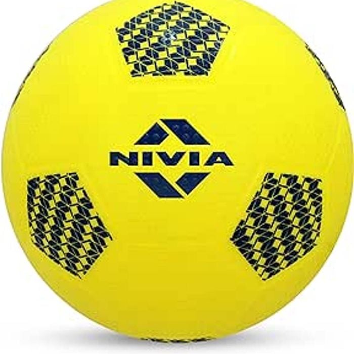 Nivia Home Play Football (Yellow, Size 1) | Machine Stitched | 32 Panel | Hobby Playing Ball | Soccer Ball