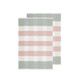 2pc Ladelle Bailie Terry Pink Kitchen Tea Towel Reusable Drying Cloth