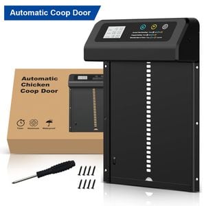 Yes4pets Automatic Aluminum Chicken Coop Door Timer Digital Alloy Waterproof Sensor
