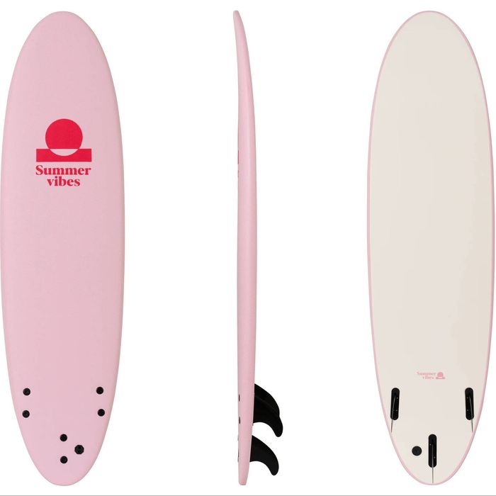 Summer vibes Mini Mal 8' Softboard - Pink White