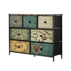 Oikiture 7 Chest Of Drawers Fabric Storage Cabinet Tower Dresser Lowboy