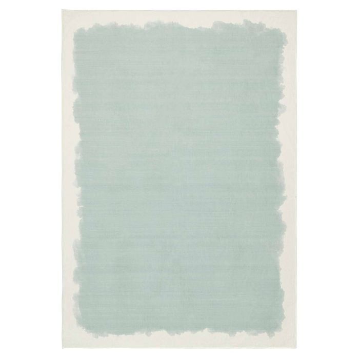 Loopsie-370cm X 270cm-foggia Blue Printed Washable Rug