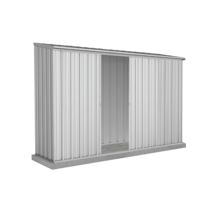 Absco Sheds 3.0 x 0.78 x 1.95m Zinc Ezislider Double Sliding Door Garden Shed