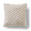 Dreamaker Emmett Textured Faux Fur Cushion Cream 50x50cm