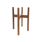 Plantly Co Walnut Adjustable Bamboo Plant Stand