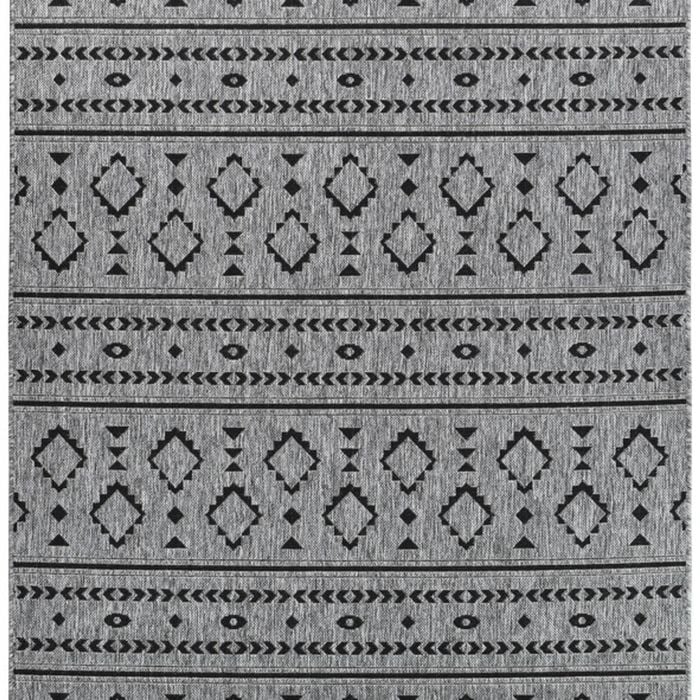 Long Island 3333 Dm9e 120x170 Grey Black Rug