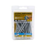 Zenith 10 - 8 x 100mm Galvanised Countersunk Rib Head Timber Screws - 50 Pack