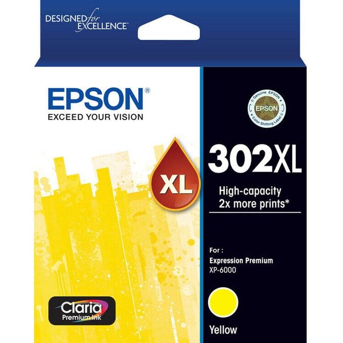 Epson GENUINE Original Epson 302XL Yellow Ink Cartridge Toner Claria Premium T01Y492
