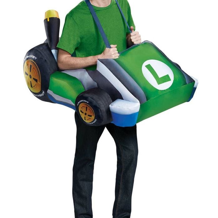 Super Mario Inflatable Luigi Kart Adults Costume - One Size