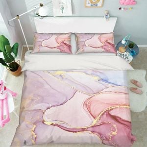 3D Pink Texture 302 Bed Pillowcases Quilt King Size