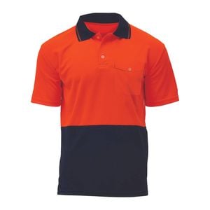 Troopers XL Orange Two-Tone Short Sleeve Hi Viz Polo