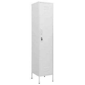 vidaXL Locker Cabinet White 35x46x180 cm