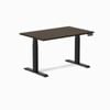 Desky Dual Sit to Stand Dark Bamboo Desk 1200x750mm Matte Black Frame