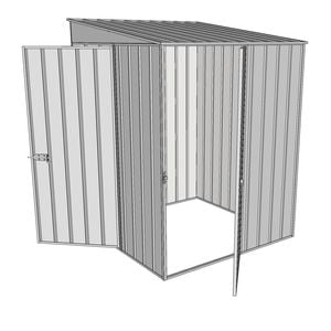 Build-a-Shed 1.5 x 1.5 x 2m Skillion Dual Hinged Door Shed - Zinc