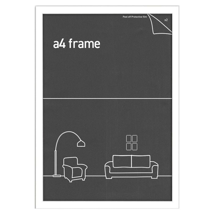 Frames & Hangers Wall Hanging Sleek A4 Picture Print Art Frame White Home Decor