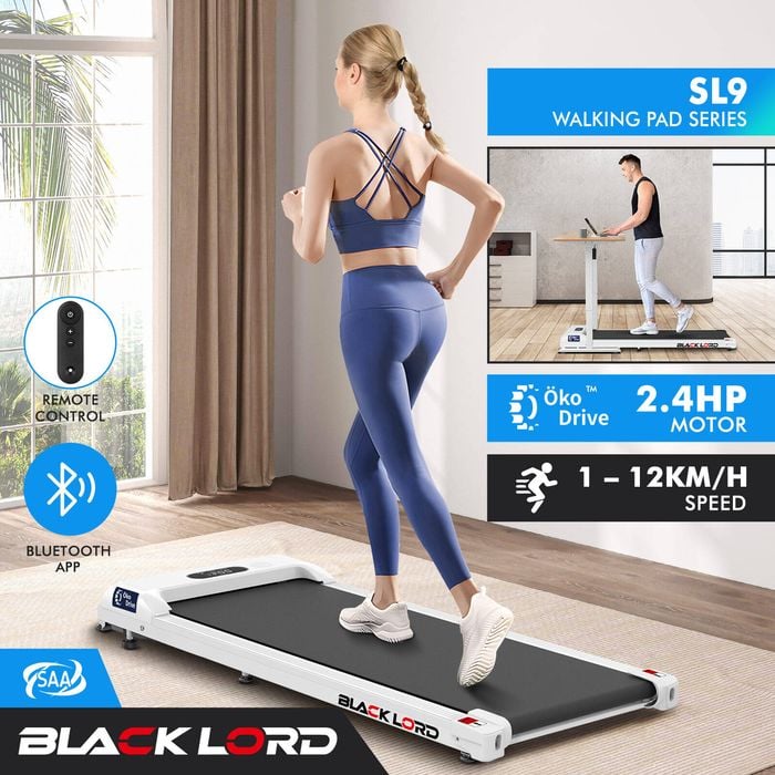 BLACK LORD Treadmill Electric Walking Pad Home Office Gym Fitness Remote Control Blue