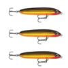 3x Rapala 10cm Skitter V Topwater Walk The Dog Style Fishing Lures - Gold