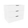 Lugna 768 x 900 x 580mm White 3 Drawer Storage Cabinet