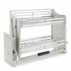 Lauft 2-Tier 80cm Pull-Down Kitchen Cabinet Organizer | Stainless Steel Rack