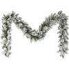 Catzon 9Ft Christmas Garland with Snow for Door Fireplace Table Decor