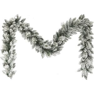 Catzon 9Ft Christmas Garland with Snow for Door Fireplace Table Decor