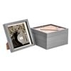 Nicola Spring Acrylic 3d Box Photo Frames With 6" X 6" Mounts - 8" X 8"  - Grey - Pack Of 5