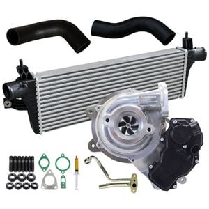 Upgrade Billet Turbo Charger With 50mm Intercooler & Hoses And Genuine Oil Feed Pipe For Toyota Fortuner 1gd-ftv 2.8l 2015-2020