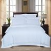 Fabric Fantastic 1000tc Ultra Soft Striped Super King Size White Quilt/doona/duvet Cover Set
