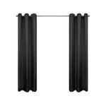 Smart Home Products 220 x 223cm Urban Eyelet Room Darkening Curtain - 2 Pack - Black