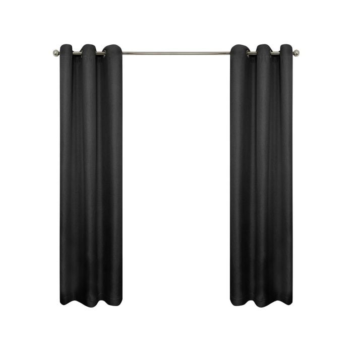 Smart Home Products 220 x 223cm Urban Eyelet Room Darkening Curtain - 2 Pack - Black