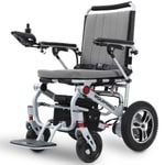 EQUIPMED Ultra-Light Power Wheelchair, Tight Turning, Airline Approved, Folding, ARTG Certified, Aluminium, Lithium, Grey