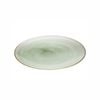 Ismay Large 33cm Round Glass Platter Tableware - Green