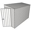 Build-A-Shed 1.2 x 3.0 x 2.0m Tunnel Shed Tunnel Hinged Door No Side Doors - Zinc