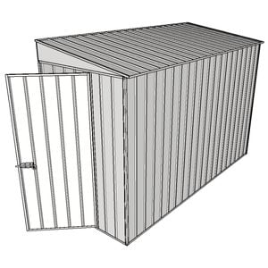 Build-A-Shed 1.2 x 3.0 x 2.0m Tunnel Shed Tunnel Hinged Door No Side Doors - Zinc