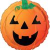 Fun and Spooky Pumpkin Print 45cm Round Foil Halloween Balloon