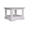 Laelia Lamp Side Table 60cm Solid Acacia Timber Wood Coastal Furniture - White