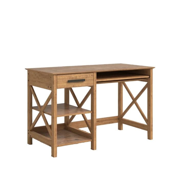 Maestro Furniture Hyland Home Office Working Computer Writing Study Desk 120cm Rustic Brown