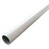 Italio  2.4m White Round Wardrobe Rail With Brackets
