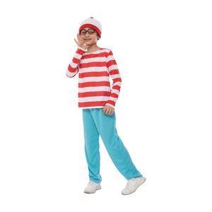 Oceana Wally Red White Striped Costume With Hat Glasses Shirt Pants Kids XL
