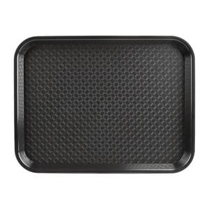 Olympia Foodservice Tray Kristallon Polypropylene Black 350x450mm Commercial Kitchen Serving