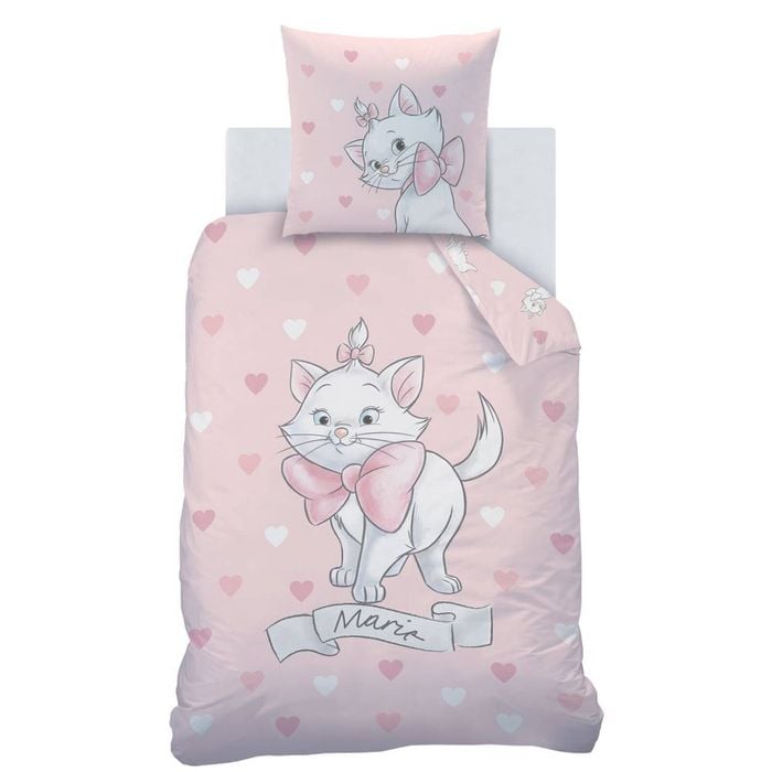 Disney The Aristocats Marie Pink Cotton Quilt Cover Set - Single Bed Size