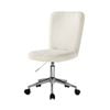 Oikiture High Back Armless Home Office Chair Boucle
